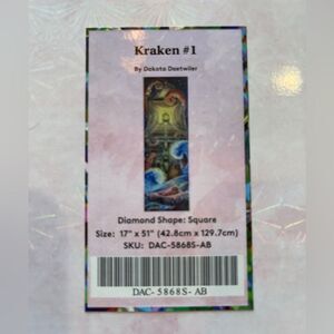 Kraken #1 by Dakota Daetwiler diamond painting kit to be completed from